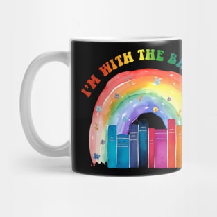 I'm With The Banned Books Rainbow Watercolor T-Shirt Mug